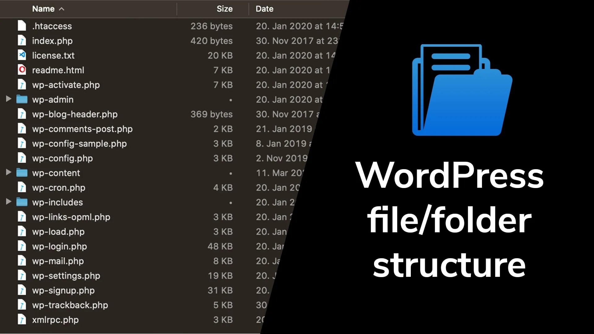 Files and folders you would see in your wordpress site's root directory. Wordpress File Folder Structure Explained