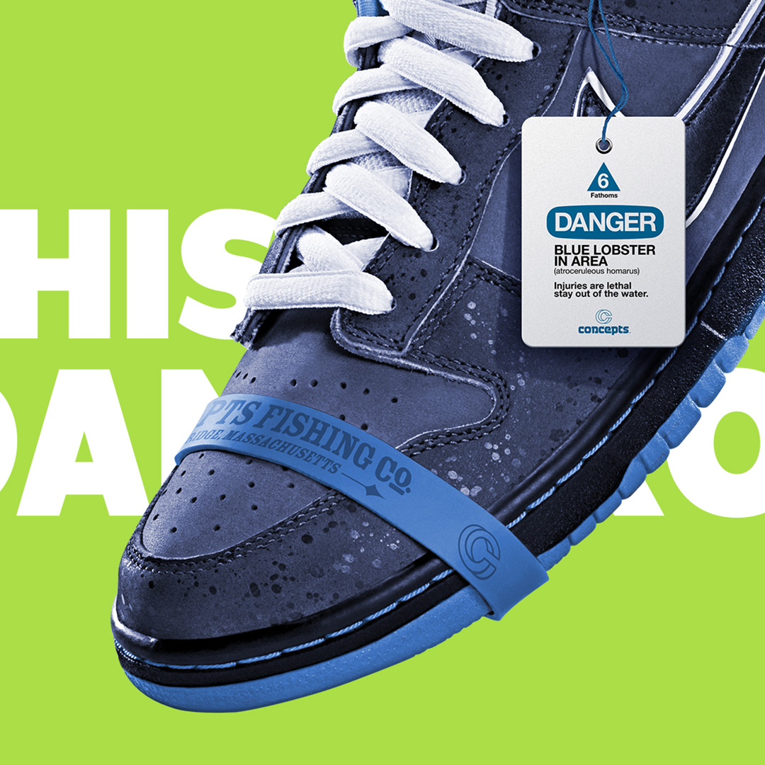 concepts nike sb blue lobster