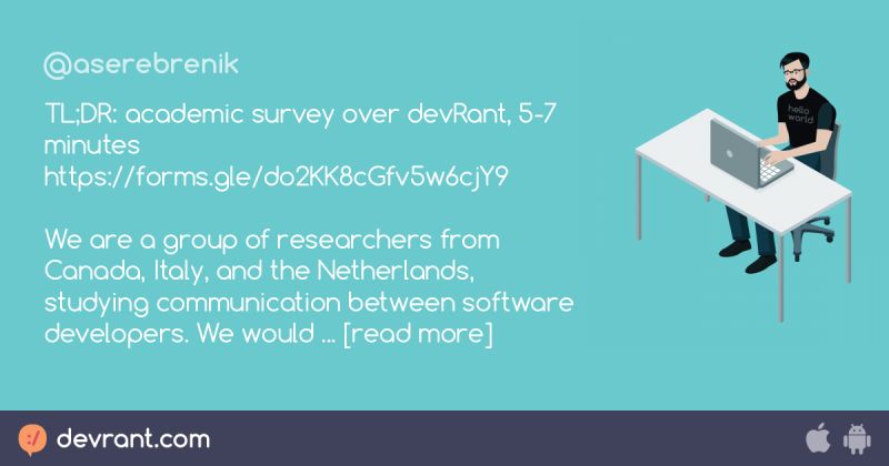Survey Tl Dr Academic Survey Over Devrant 5 7 Minutes Https Forms - Download Perfect Vintage Photo | High Resolution