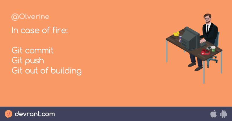 Git In Case Of Emergency Git Commit Git Push Git Out Devrant - Full HD Minimal Textures for Desktop