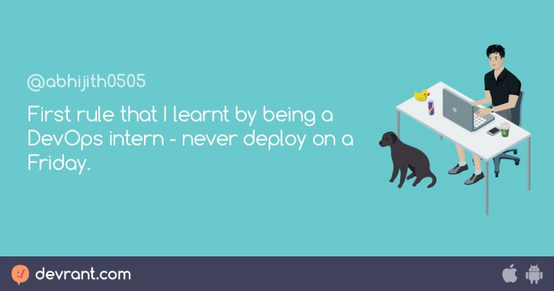 Devops Software Development And Cloud Computing No Deploy Friday - Premium Gradient Picture Gallery - Desktop