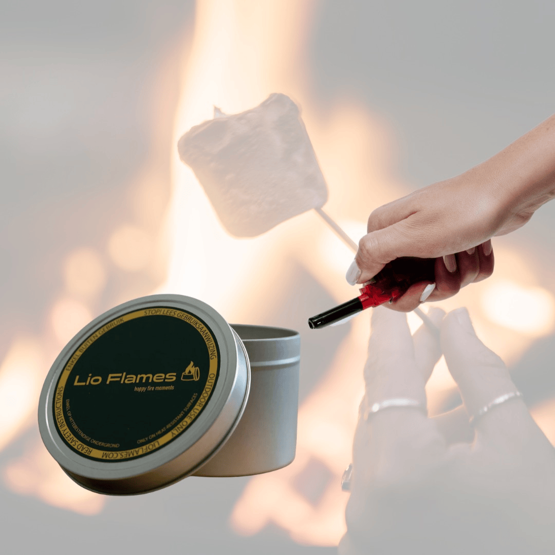 BBQ box met mini kampvuur, marshmallow en spiezen