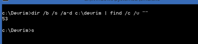/b /s /a-d I find /c /v 
3 