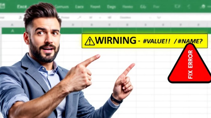 Excel spreadsheet displaying the MINIFS formula with error messages and a warning symbol, highlighting common issues and fixes for multiple conditions.