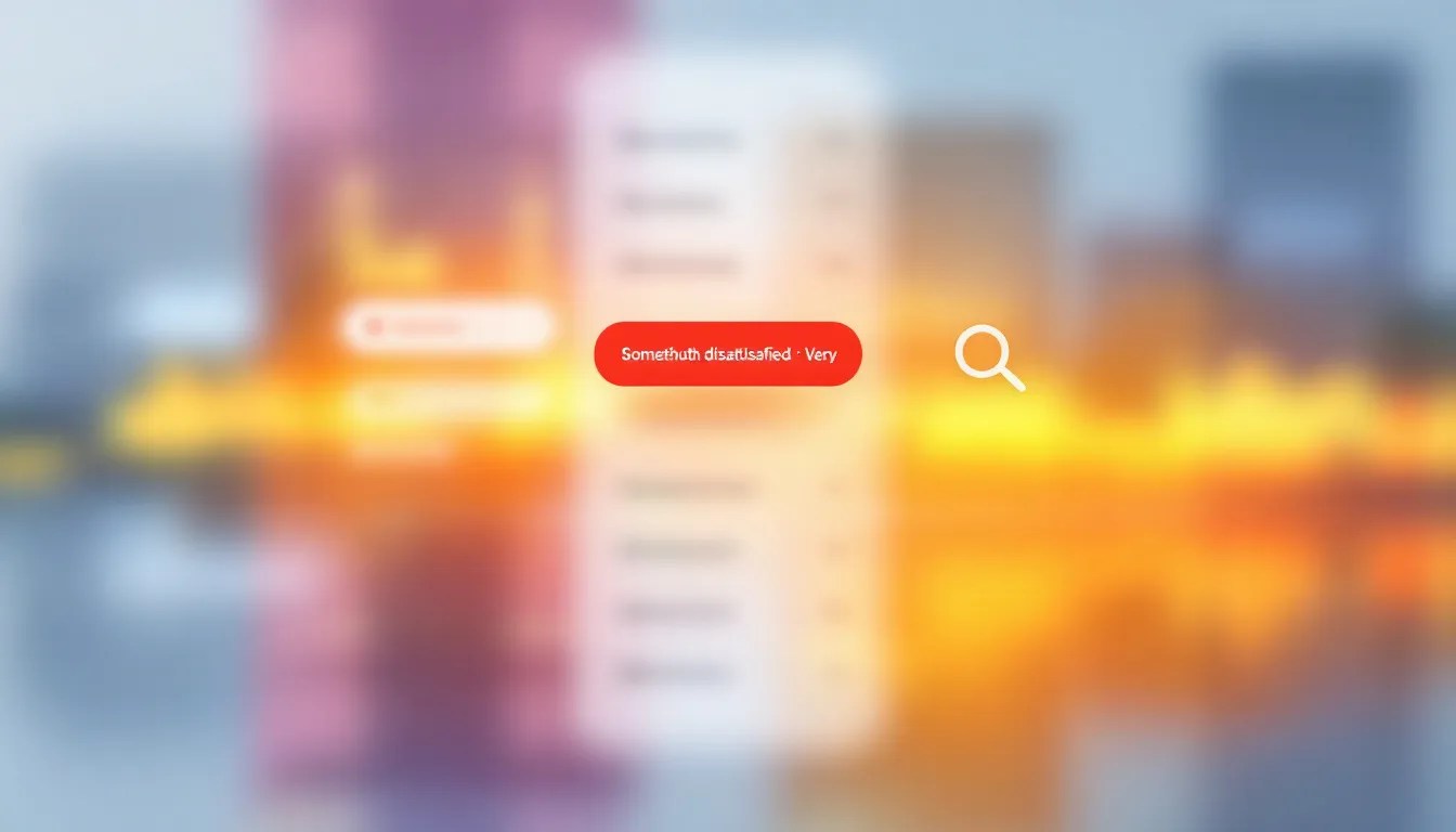Dataset with selected columns highlighted based on specific values like 'Somewhat dissatisfied' and 'Very dissatisfied', illustrating a filtering process in data analysis.