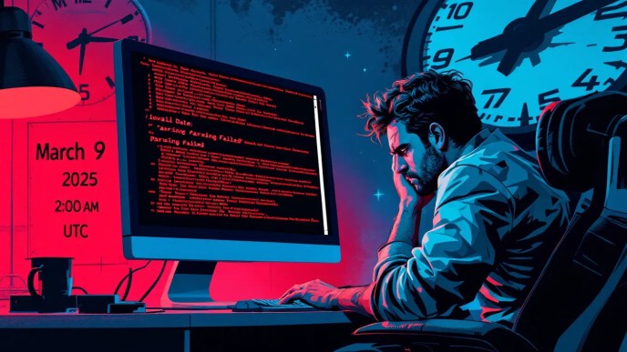 Java DateUtils fails to parse March 9, 2025, at 2 AM UTC due to daylight saving time transition, causing errors in date handling.