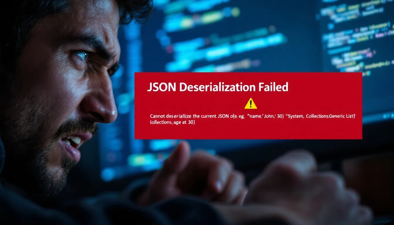 Frustrated developer facing JSON deserialization error with List in C#.