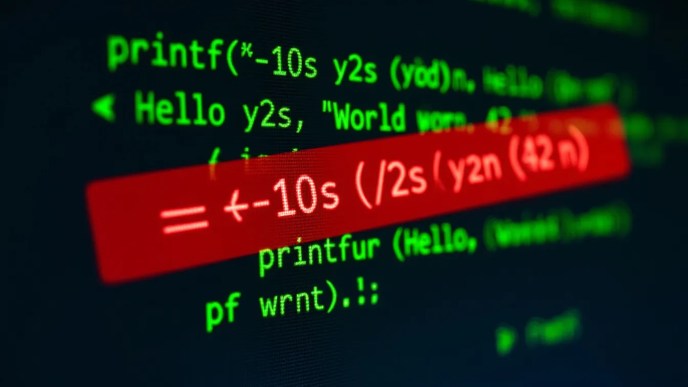 Illustration of a terminal output with a misformatted `printf` statement, showcasing common formatting issues in C programming.