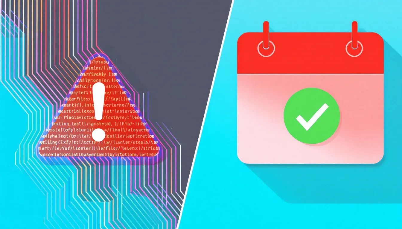 Comparison of regex and Wikicode for date validation, highlighting the complexity of regex versus the simplicity of Wikicode with clear code snippets and symbols.