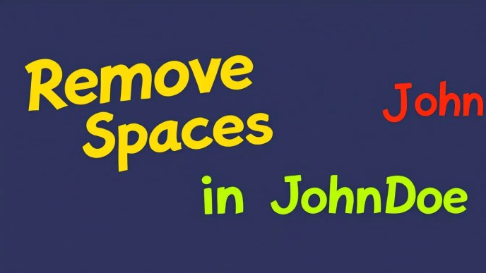 Illustration showing how to remove spaces from names in Python, with a before-and-after transformation effect.