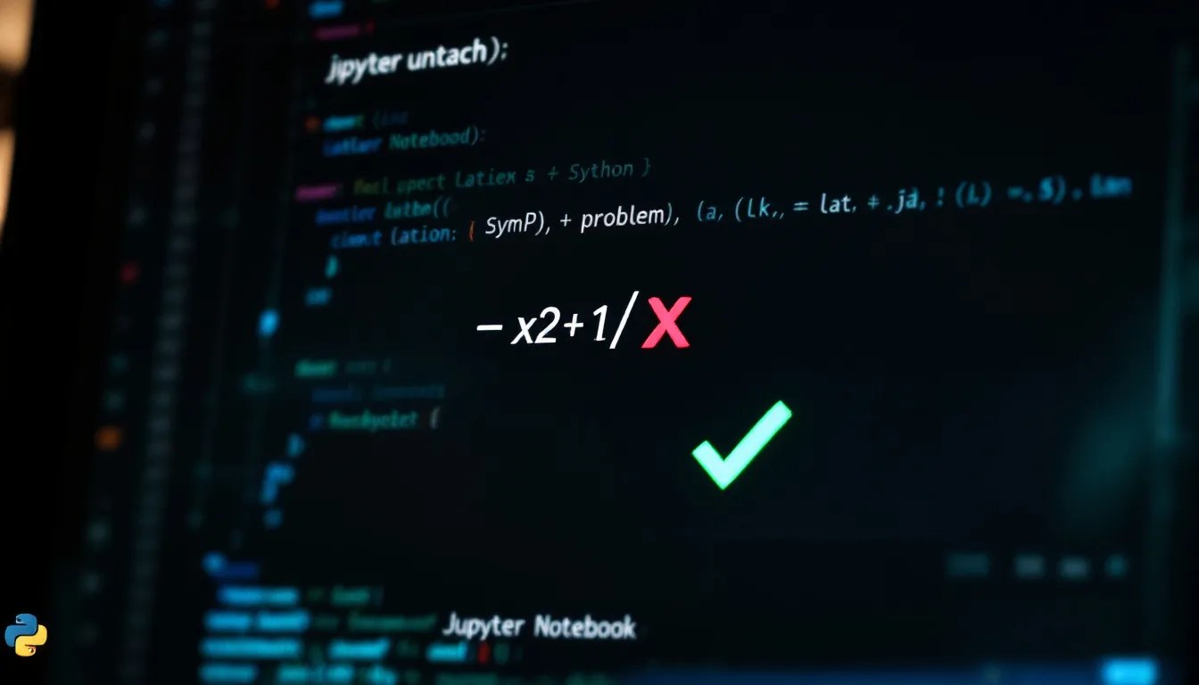 SymPy LaTeX output correction showing -x²+1 instead of 1-x² with Python coding environment.