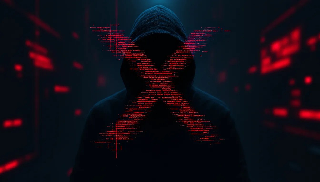 Glitched X (formerly Twitter) logo with red warning symbols and hacker overlays, suggesting a cybersecurity attack.