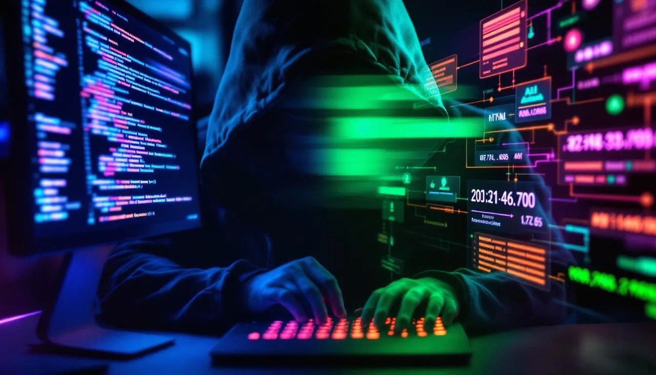 AI training on scraped personal data including blurred faces, credit cards, and résumés, illustrating privacy risks