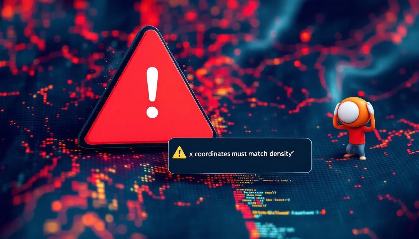 R isoband matrix shape error thumbnail showing misaligned heatmap grid, warning sign, and confused developer avatar