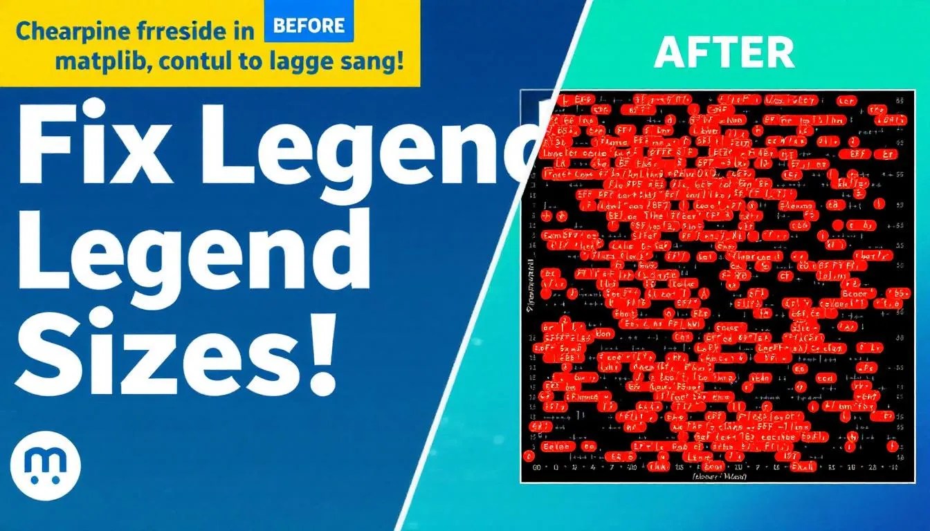 Before and after matplotlib plot showing how to change legend marker size for better visibility