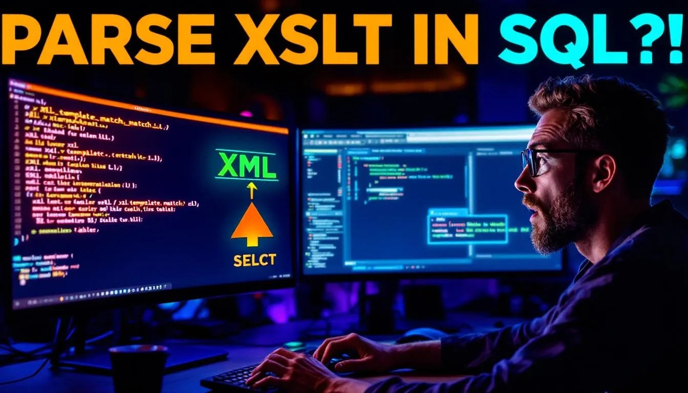 Developer parsing XSLT file with XML in SQL Server using XPath, namespaces and queries