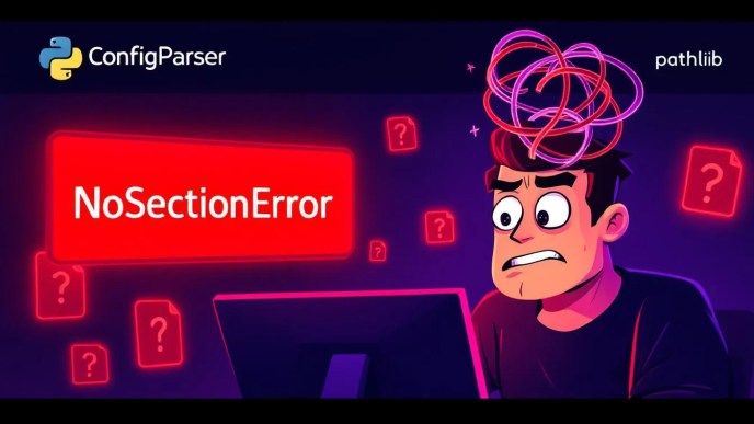 Frustrated Python developer facing ConfigParser NoSectionError due to WindowsPath issue with pathlib