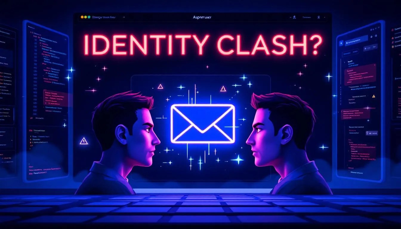 Django superuser vs user sharing the same email causes authentication conflict in admin dashboard