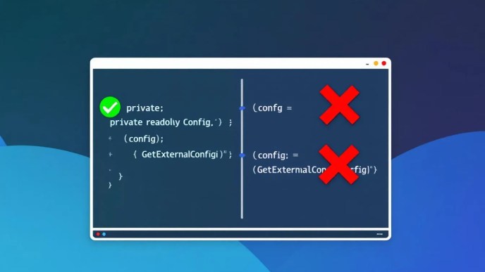 C# constructor readonly field initialization with method - best practices vs anti-patterns visual guide