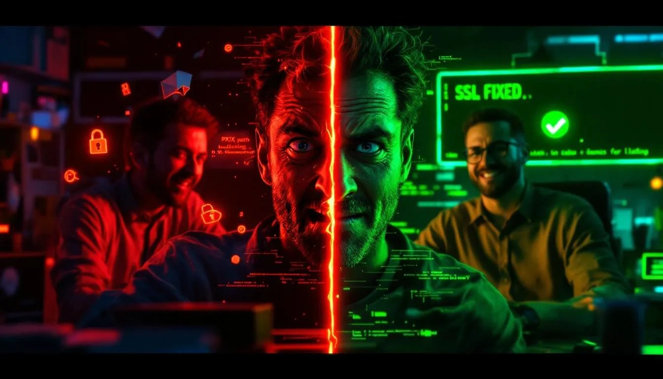 Java developer fixing PKIX path building failed SSLHandshakeException error with truststore update split screen