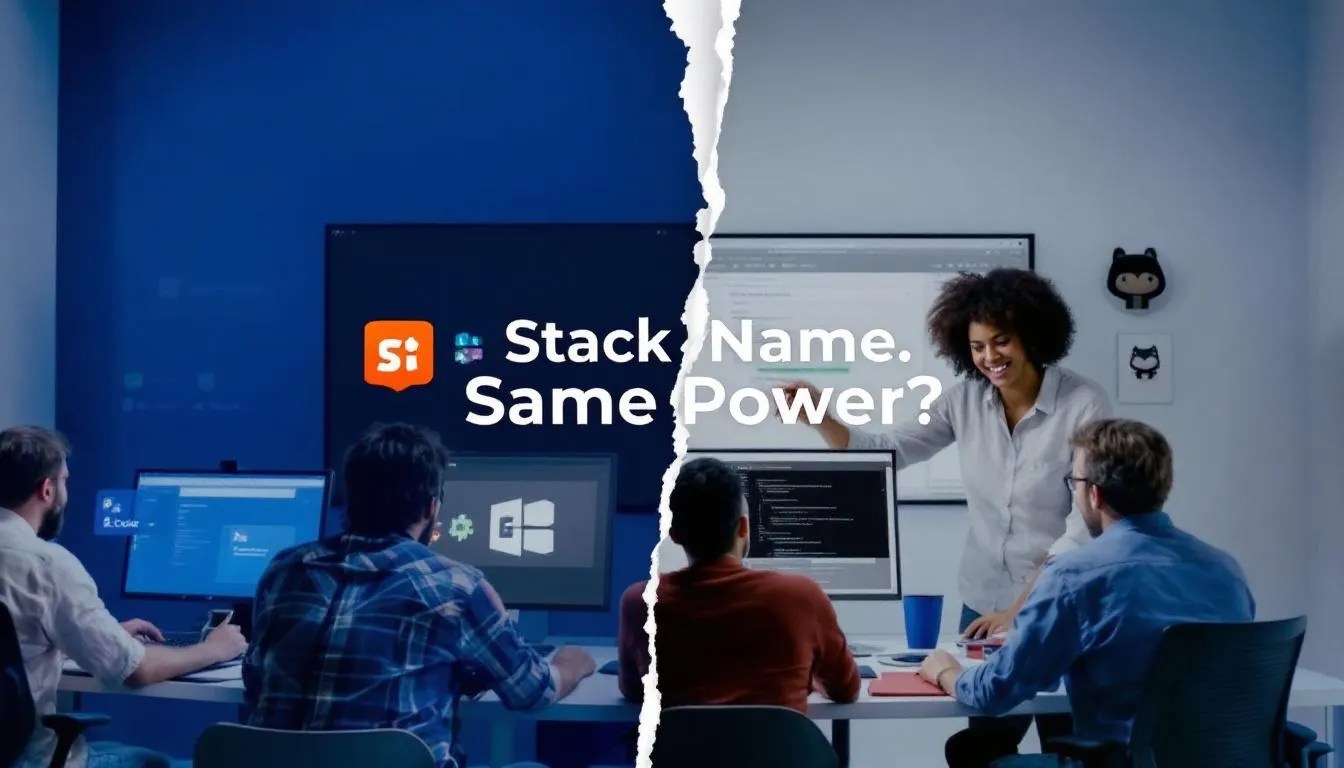 Stack Overflow for Teams rebranded to Stack Internal with developers collaborating around documentation screens