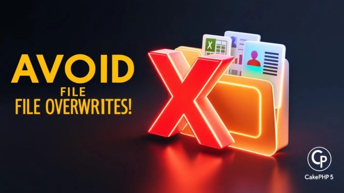 How to prevent file overwrites during uploads in CakePHP 5 using collision checks and unique filenames