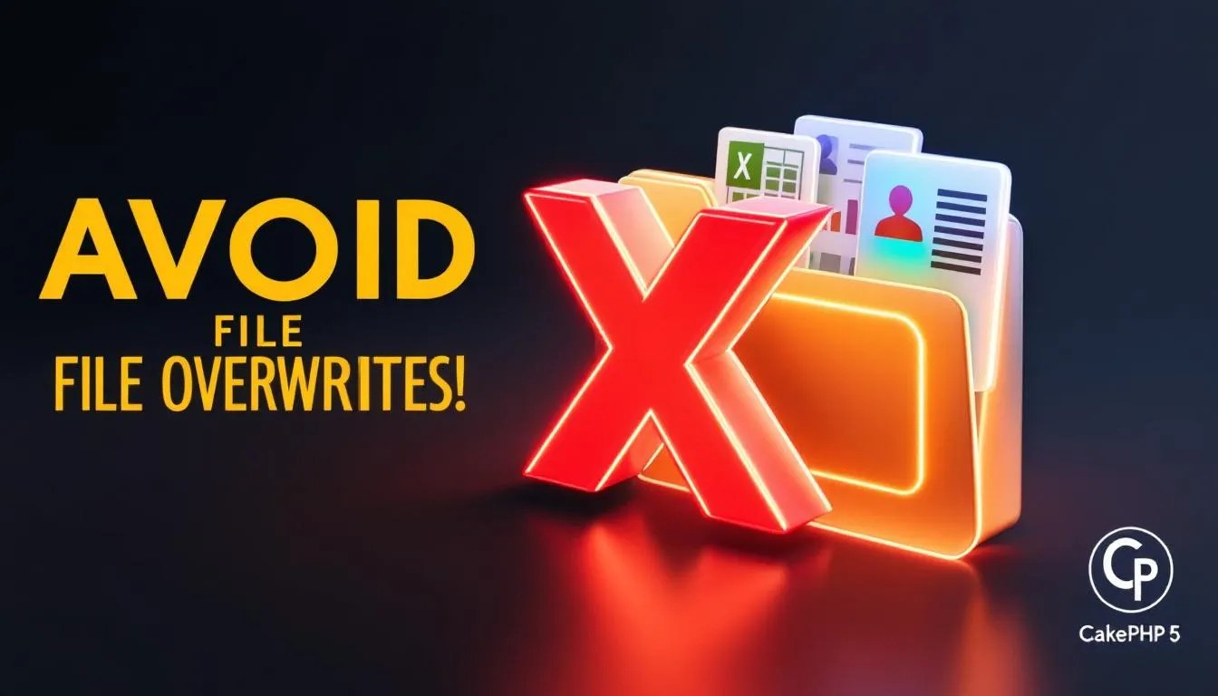 How to prevent file overwrites during uploads in CakePHP 5 using collision checks and unique filenames