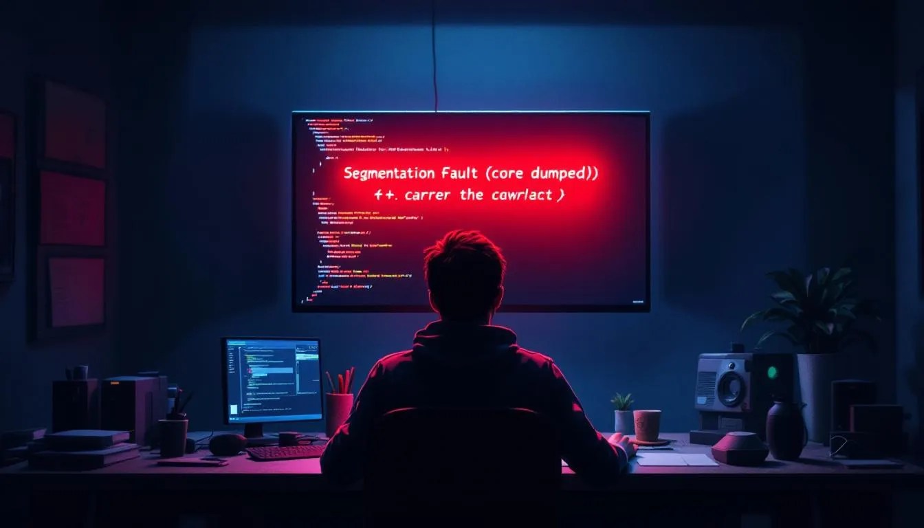 C++ developer shocked by segmentation fault caused by argv parsing; terminal shows core dump error