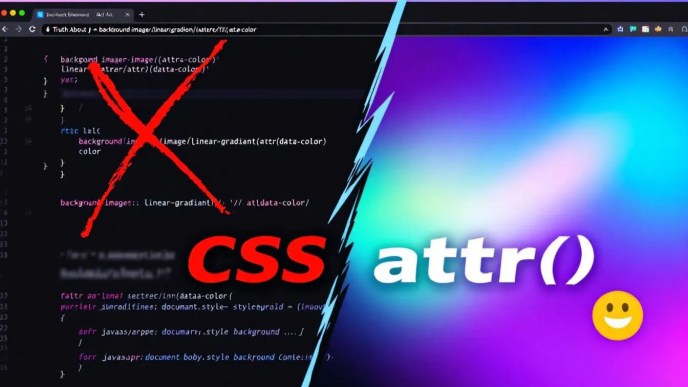 Visual comparison showing that HTML attribute values cannot be directly used in CSS linear-gradient, with one side showing an error and the other showing a working JavaScript workaround.