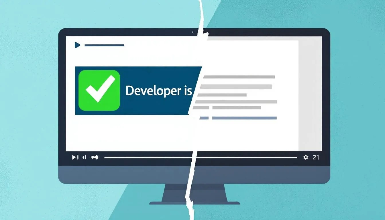 Excel macro saves PDF successfully but fails to send email in Outlook with error notification, split screen showing success and failure side-by-side