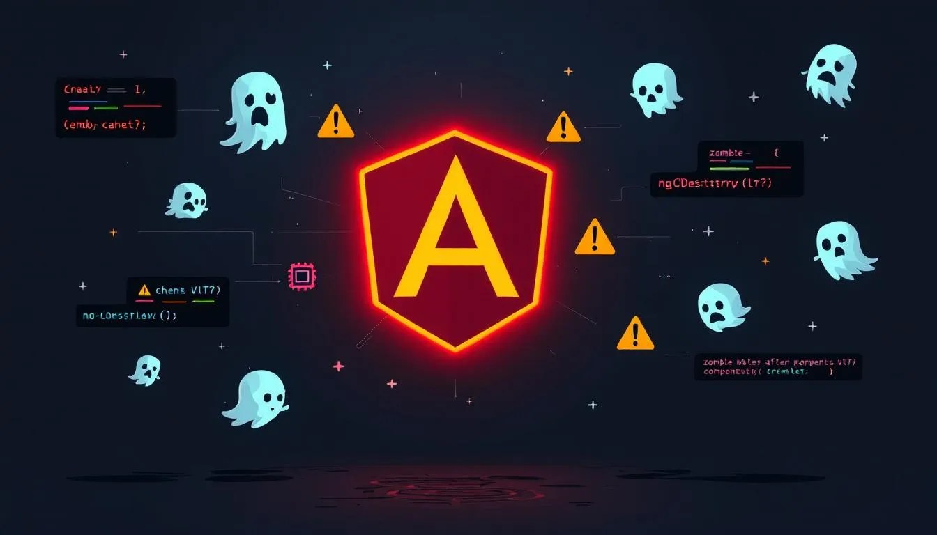 Angular developer confused why ngOnDestroy is not called in ComponentPortal, surrounded by ghost components and memory leak warnings
