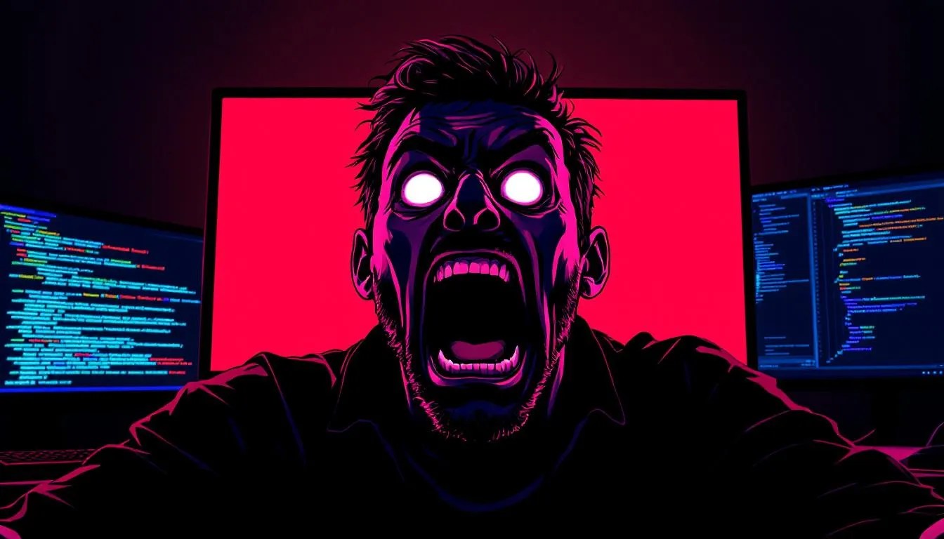 Frustrated developer facing 404 page not found error on Stack Overflow screen while debugging code