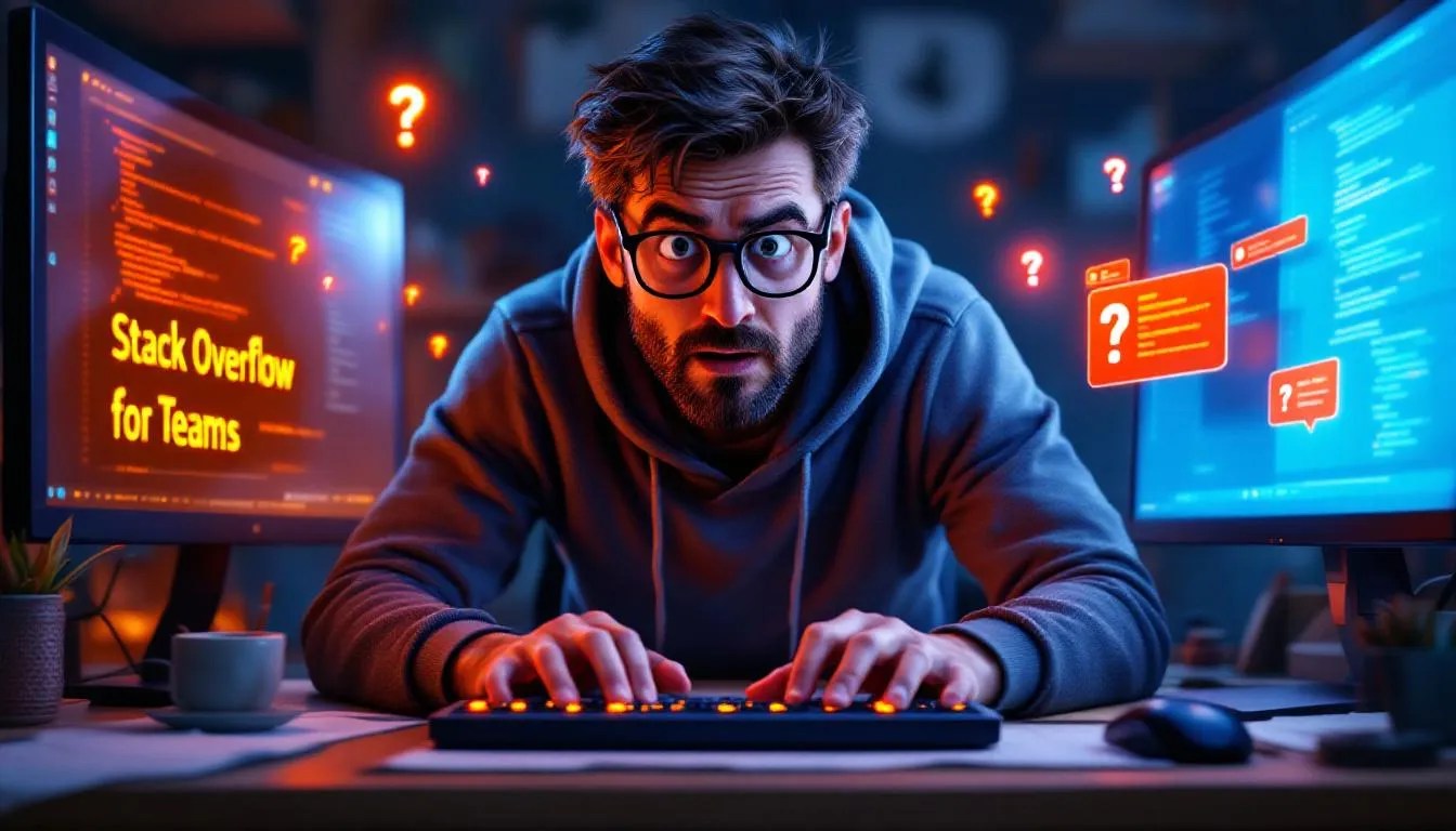 Shocked developer comparing Stack Overflow for Teams to new Stack Internal interface on split screens