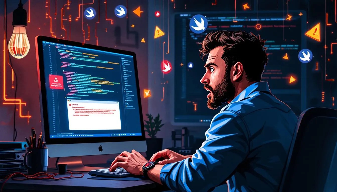 Shocked developer looking at Swift compiler error in Xcode 26.2 related to nonisolated function and Approachable Concurrency setting