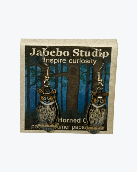 Great Horned Owl Earrings