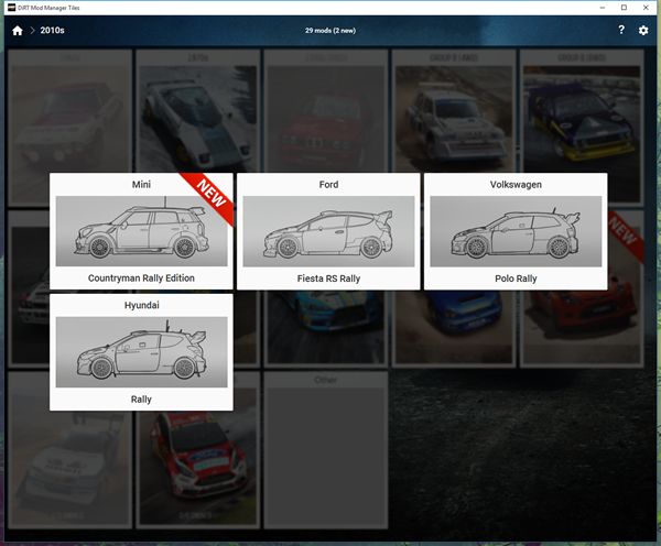 Dirt Rally Mod Manager - Premium Space Texture Gallery - 4K