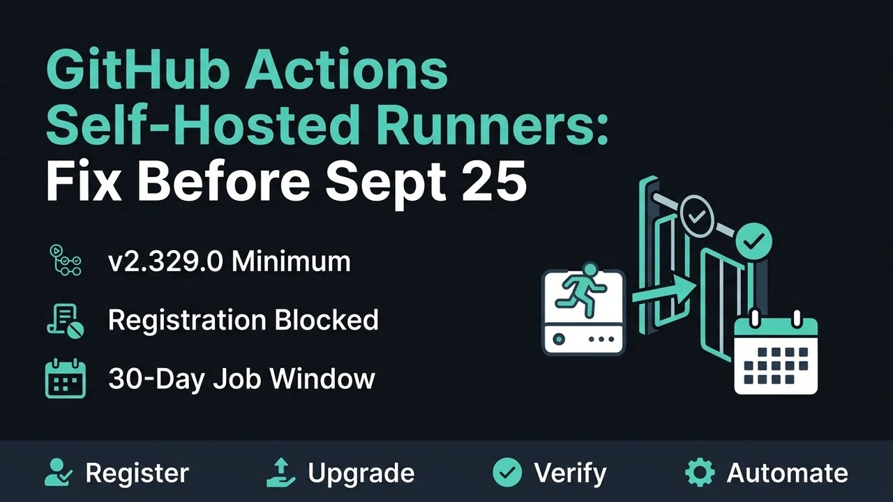 github actions self-hosted runner version enforcement timeline and registration gate