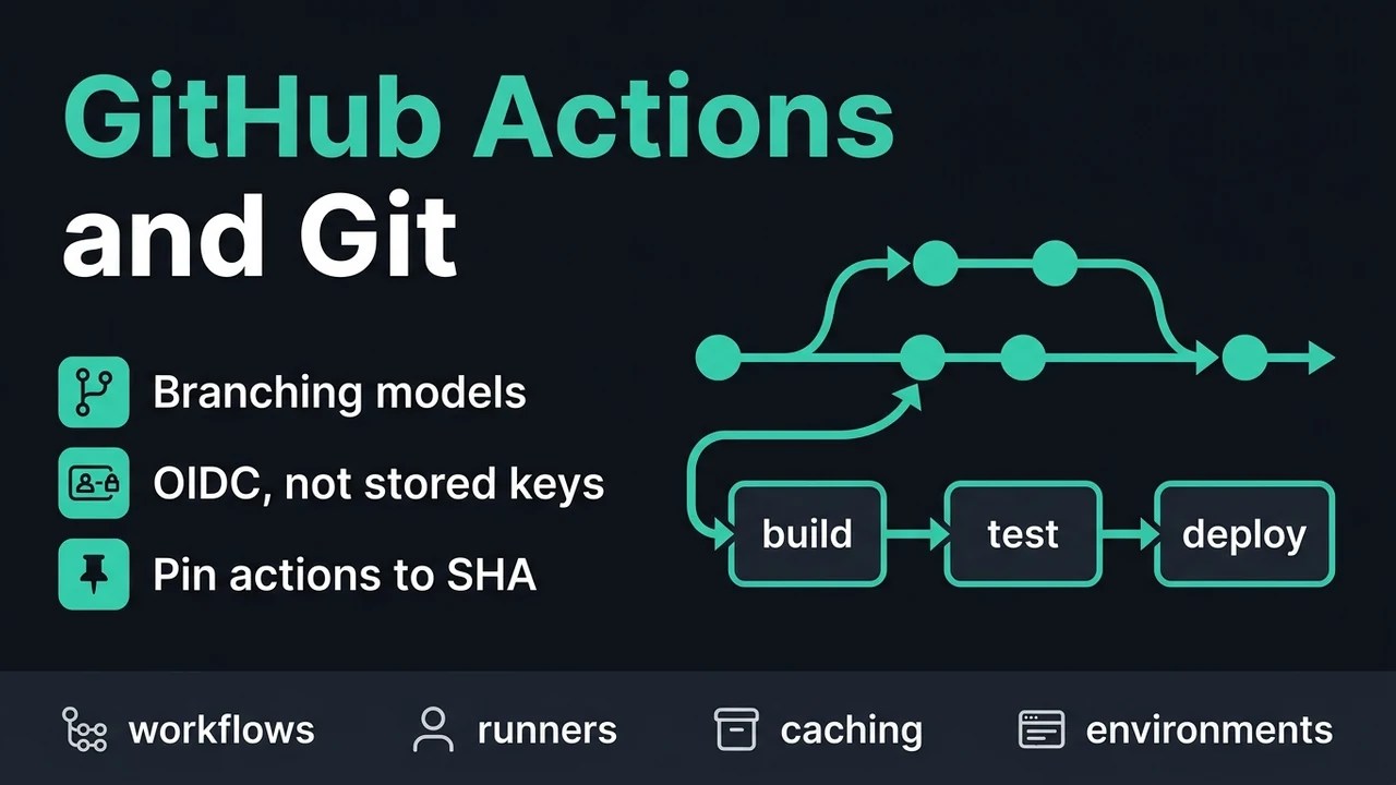GitHub Actions workflow triggered by a git push, running build test and deploy jobs