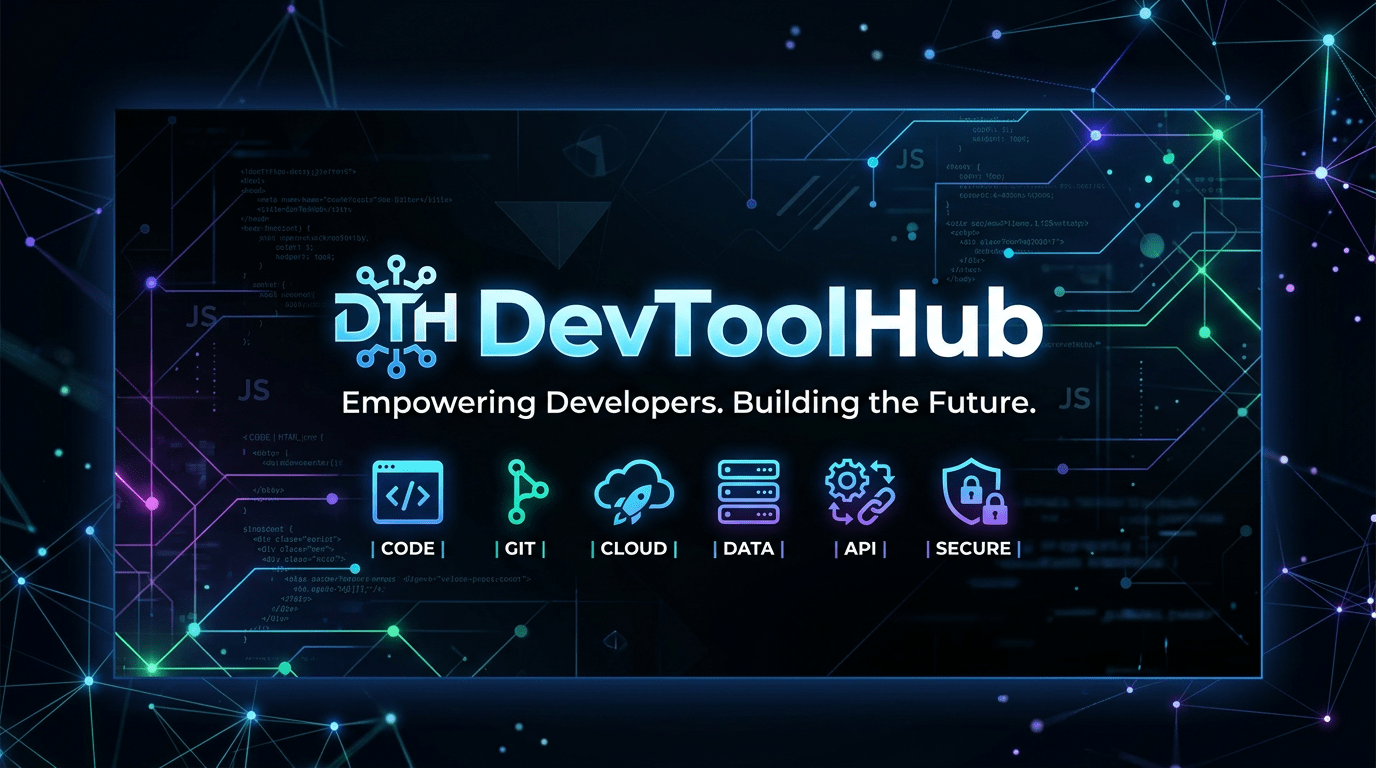 DTH DevToolHub — Empowering Developers. Building the Future. Code, Git, Cloud, Data, API, Secure.