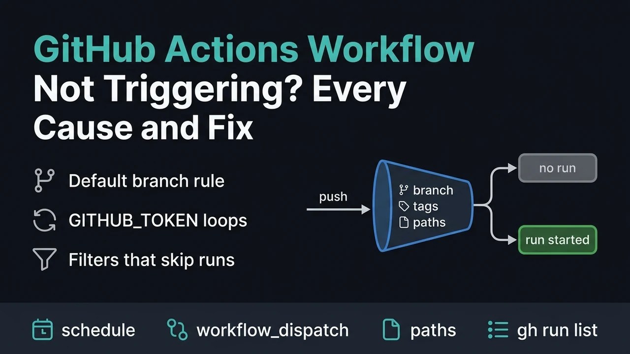 github actions workflow not triggering diagnosis flow from event to filters to run