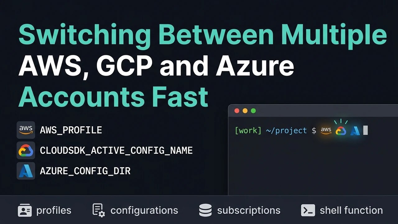 switching cloud accounts across AWS, GCP and Azure with a single shell function