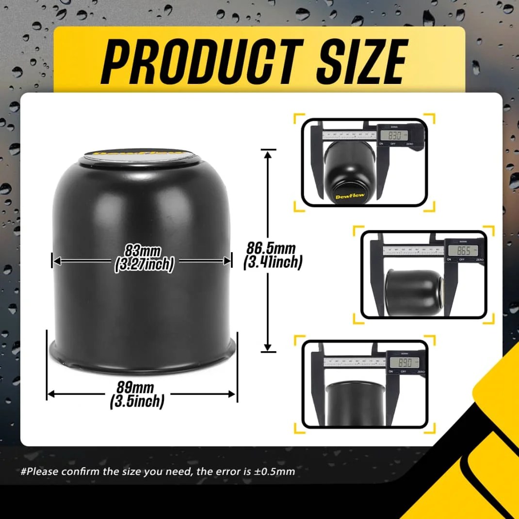 3.27in Trailer Wheel Center Hub Caps (3)