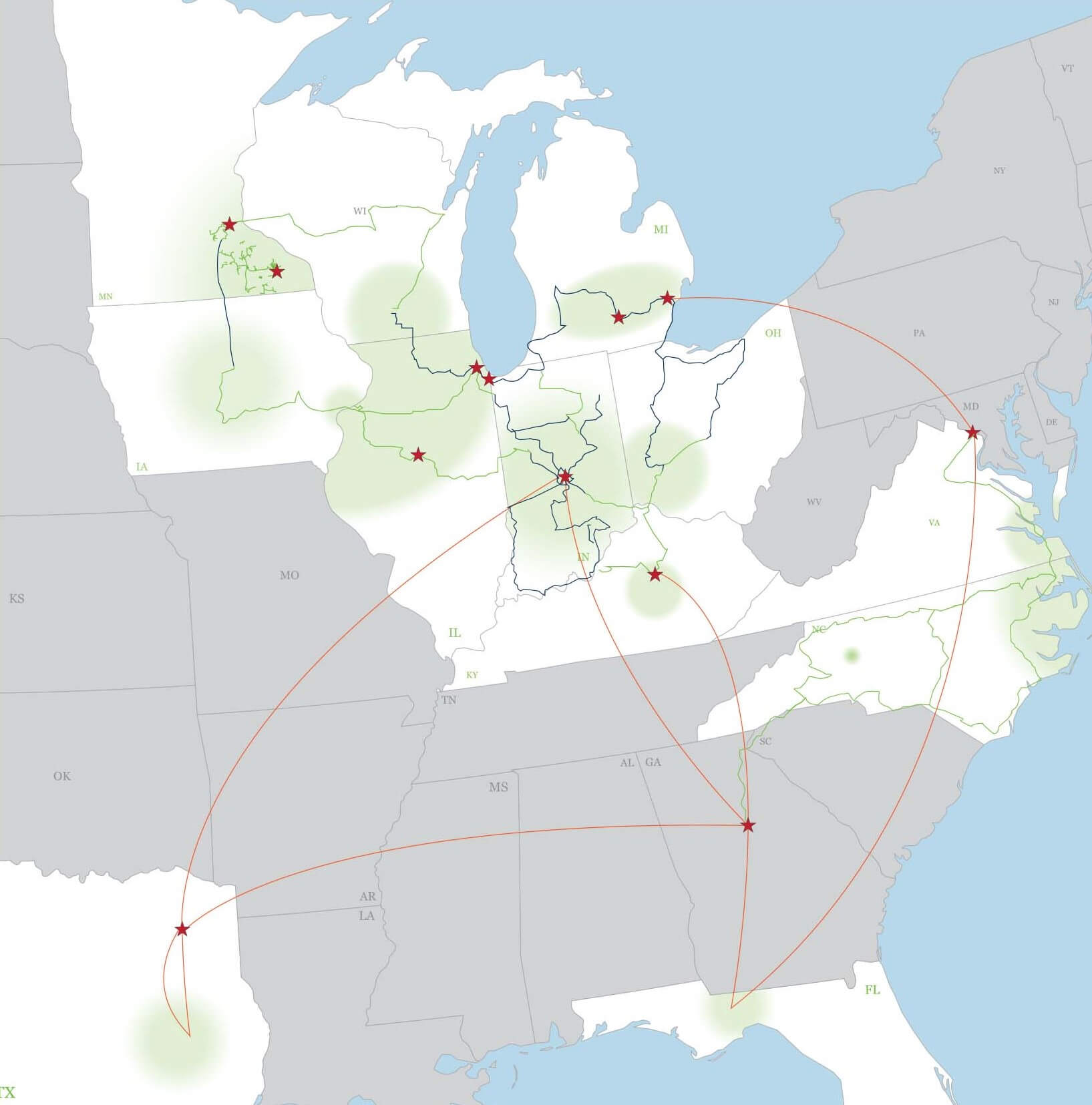 Oak Hill S MetroNet And Vexus Fiber Combine To Serve 15 States MetroNet Fiber Network Map 