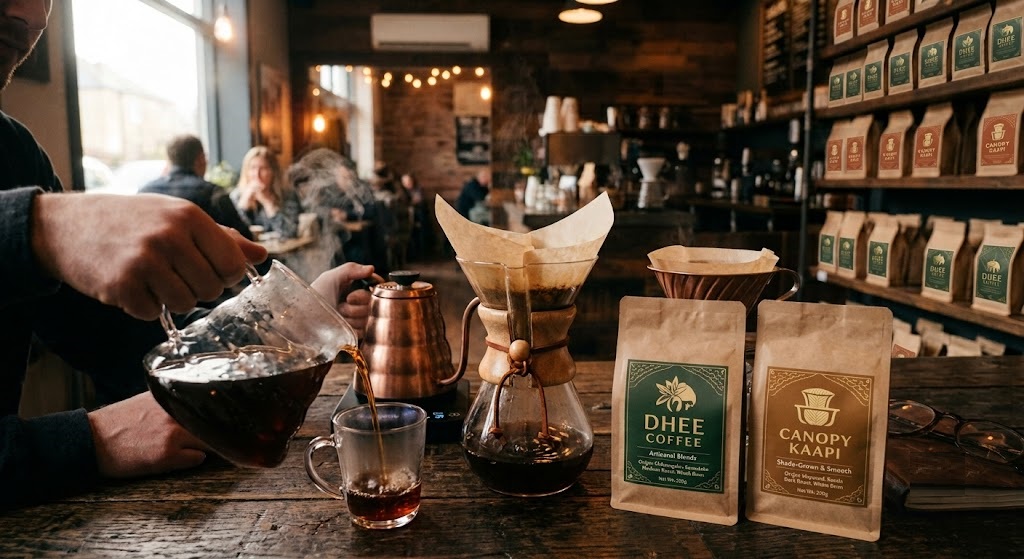 Dhee Coffee Specialty Coffee and canopy kaapi , Indian specialty coffee grown sustainable and under shade