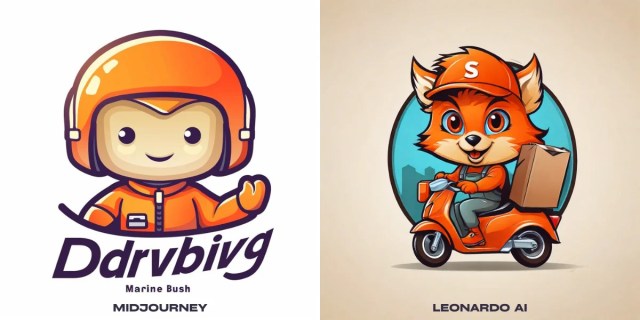 Free prompts: Design logo with midjourney and leonardo Ai 4 An image showcasing a mascot logo design, imbued with personality and created using Midjourney and Leonardo AI