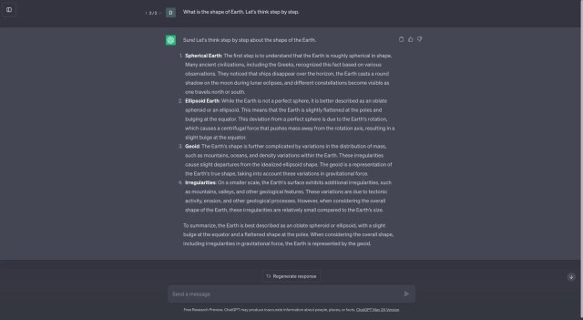 Zero-shot chain of thought prompting example