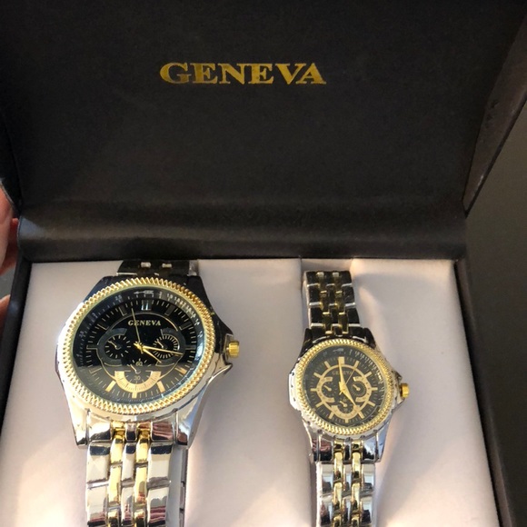 Luxury timepieces by tag heuer are an ideal way to mark a milestone in a relationship, celebrate a union, or present as a unique gift for a unique couple. Geneva Accessories Brand New His And Her Geneva Watches Poshmark