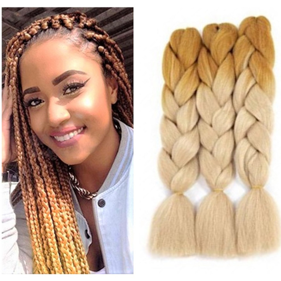 3 Pack Kanekalon Braiding Hair 2 Tone Blondes New Boutique