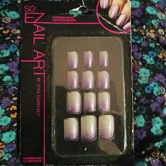 So Ez Nail Art New 12 Pc Purple To White Ombre Nwt