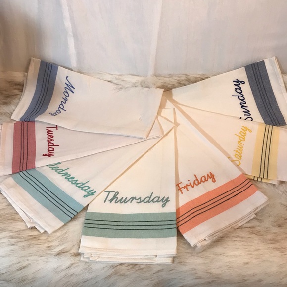 Martha Stewart Days Of The Week Kitchen Towel Set 1826947441 
